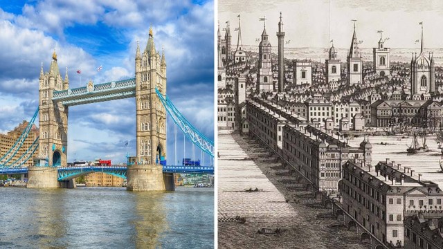 London Bridge now and then